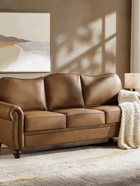 Dielle+Transitional+81_+Wide+Leather+Sofa+with+Solid+Wood+Legs-109721316 (1)