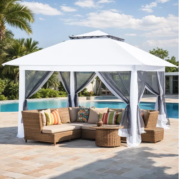 12 Ft. W x 12 Ft. D Metal Patio Gazebo